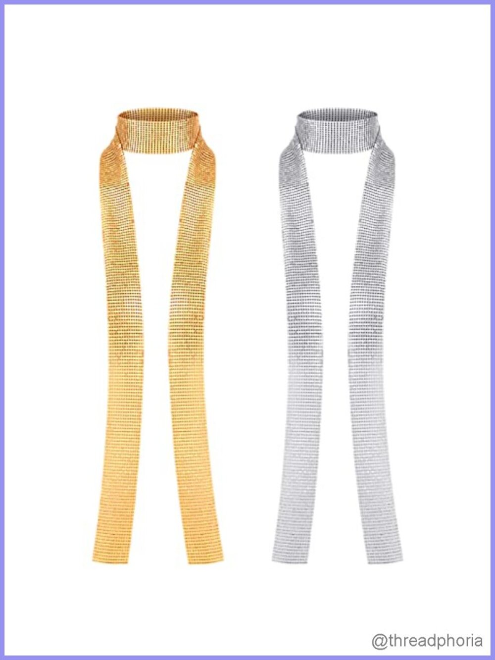 Sequin Scarf Long Skinny Neckerchief Festival Disco Party Accessory 50cm